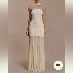 Meshki Cream Maxi Dress